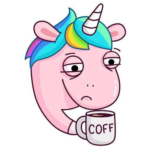 ☕️ Эмодзи «Sparks Unicorn» для Telegram