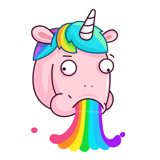 🌈 Эмодзи «Sparks Unicorn» для Telegram