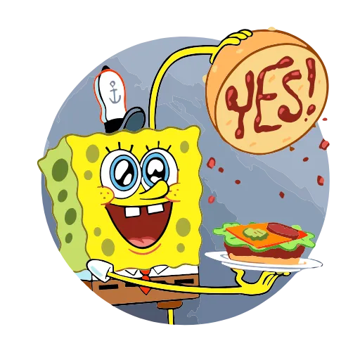 🍔 Эмодзи «Sponge Bob» для Telegram