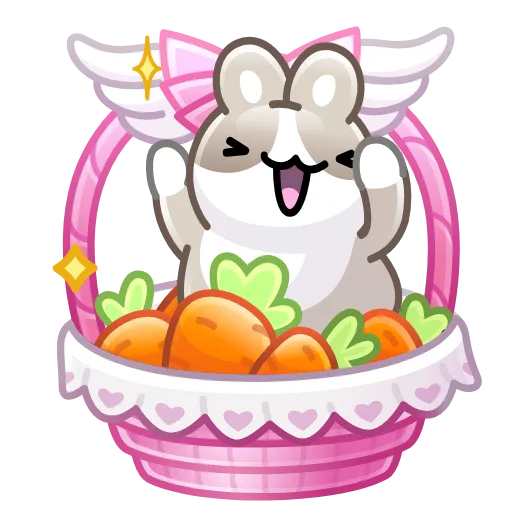 🐰 Эмодзи «Spring Basket» для Telegram