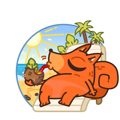 🧃 Эмодзи «Белка-клерк» для Telegram