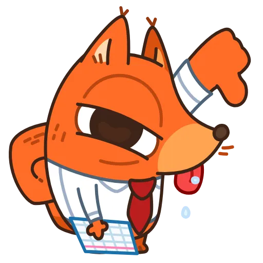 👎 Эмодзи «Белка-клерк» для Telegram