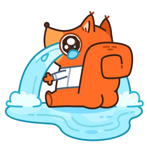 😭 Эмодзи «Белка-клерк» для Telegram