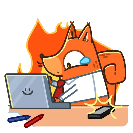 👨‍💻 Эмодзи «Белка-клерк» для Telegram