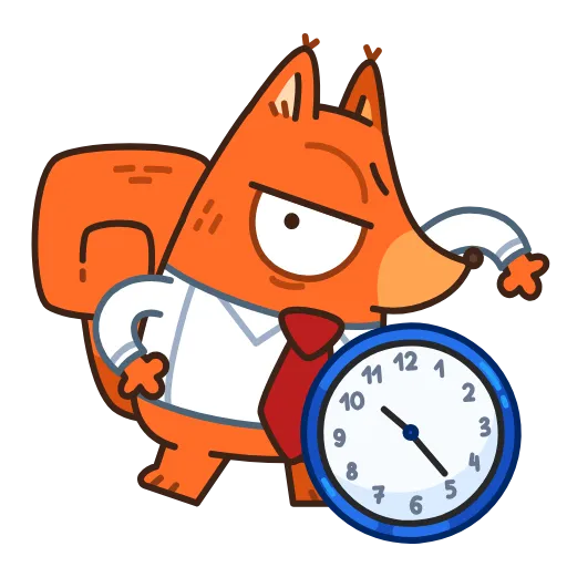 ⏳ Эмодзи «Белка-клерк» для Telegram