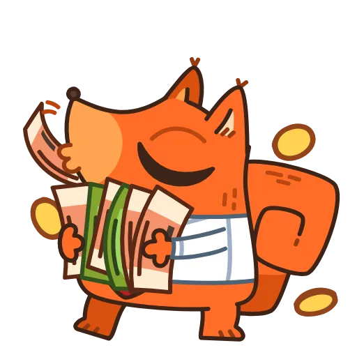 🤑 Эмодзи «Белка-клерк» для Telegram