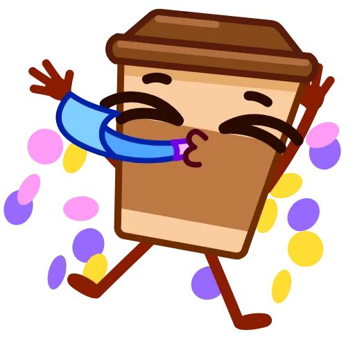🥳 Стикер «Стаканчик Кофе» для Telegram