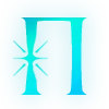 ✨ Эмодзи «Голубые буквы с блёстками и иконки» для Telegram