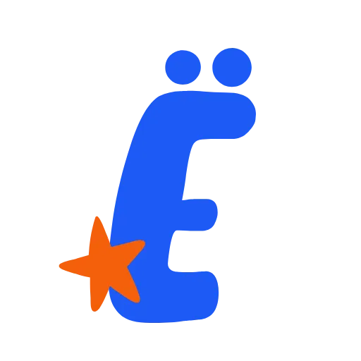 💙 Эмодзи «Синие буквы со звёздочками, анимированные» для Telegram