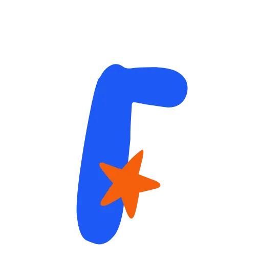 💙 Эмодзи «Синие буквы со звёздочками, анимированные» для Telegram