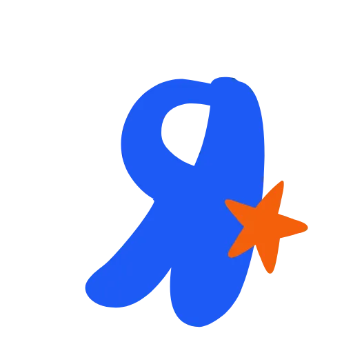💙 Эмодзи «Синие буквы со звёздочками, анимированные» для Telegram
