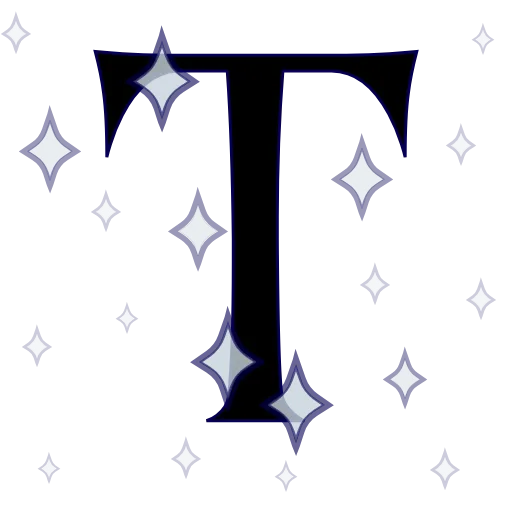 🤩 Эмодзи «Буквы с анимированными блёстками и таблички» для Telegram