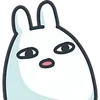 😦 Эмодзи «Bunny Emoji - кролик - символ 2023 года» для Telegram