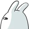 😒 Эмодзи «Bunny Emoji - кролик - символ 2023 года» для Telegram