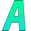 ❤️ Эмодзи «Зелёный градиент, русские и английские» для Telegram