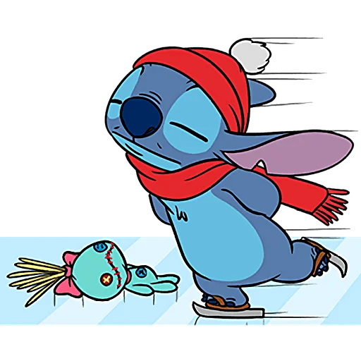 ⛸ Стикер «Стич и Скрамп» для Telegram