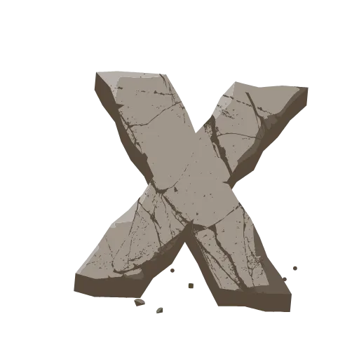 👏 Эмодзи «Stone Letters» для Telegram
