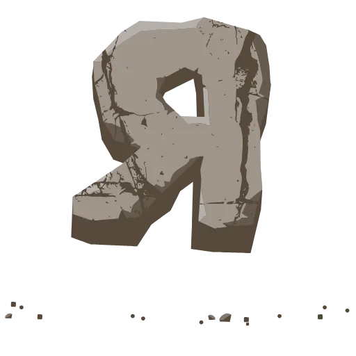 👏 Эмодзи «Stone Letters» для Telegram