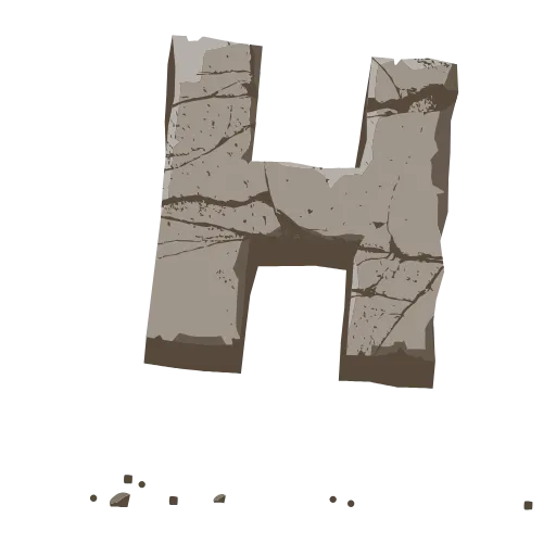 👏 Эмодзи «Stone Letters» для Telegram