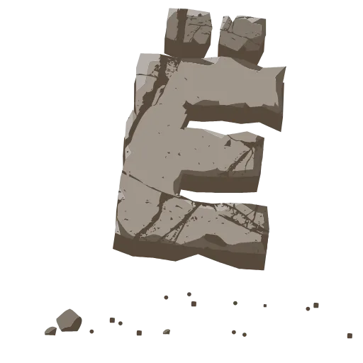 👏 Эмодзи «Stone Letters» для Telegram