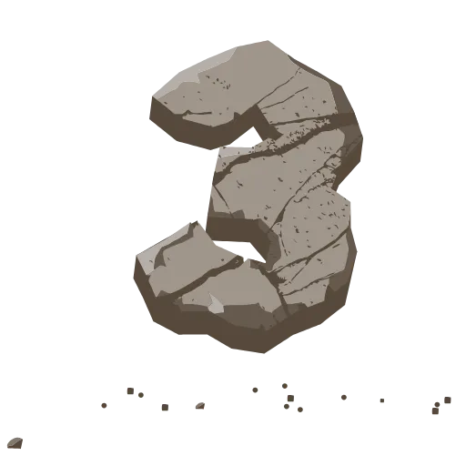 👏 Эмодзи «Stone Letters» для Telegram