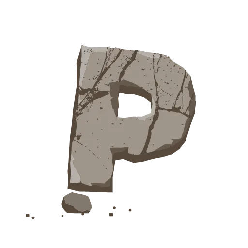 👏 Эмодзи «Stone Letters» для Telegram