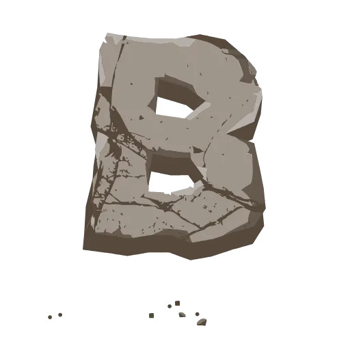 👏 Эмодзи «Stone Letters» для Telegram