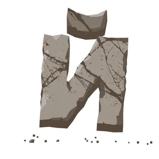 👏 Эмодзи «Stone Letters» для Telegram