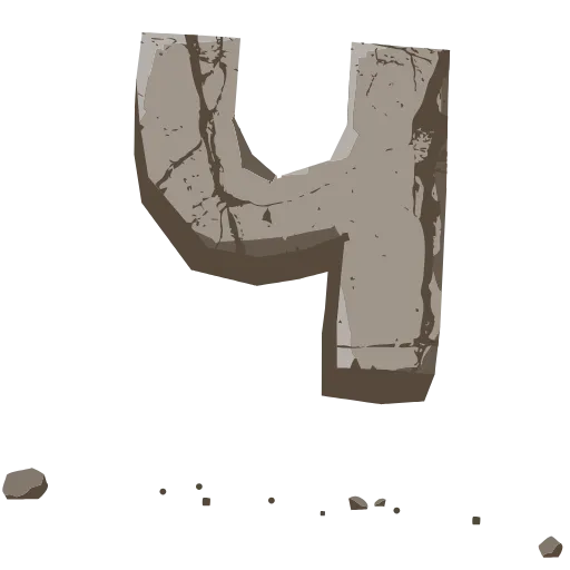 👏 Эмодзи «Stone Letters» для Telegram
