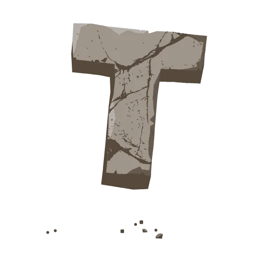 👏 Эмодзи «Stone Letters» для Telegram