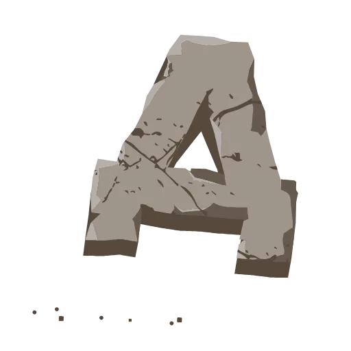 👏 Эмодзи «Stone Letters» для Telegram