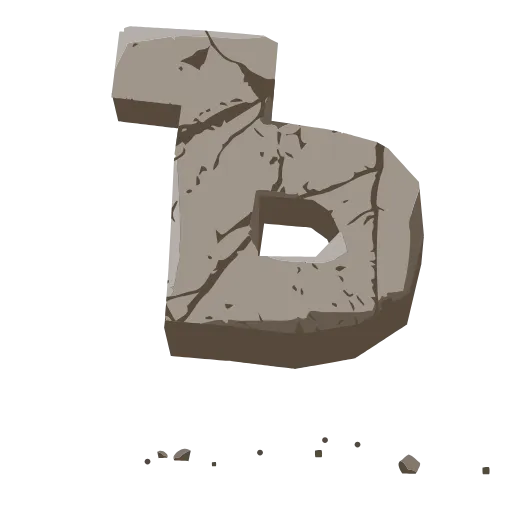 👏 Эмодзи «Stone Letters» для Telegram