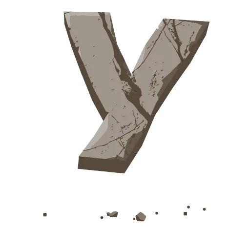 👏 Эмодзи «Stone Letters» для Telegram