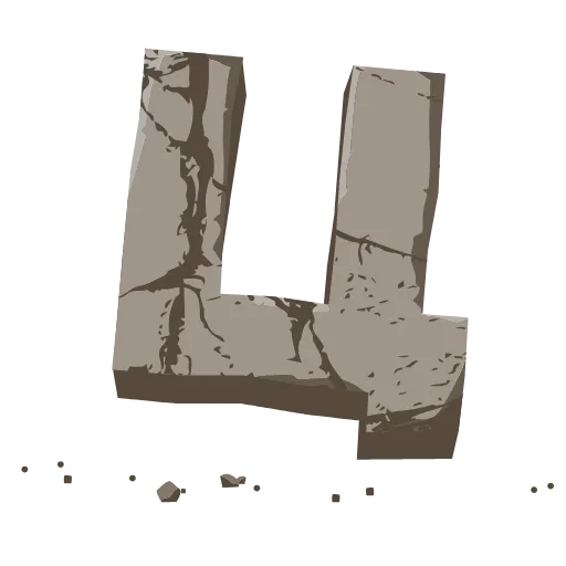 👏 Эмодзи «Stone Letters» для Telegram