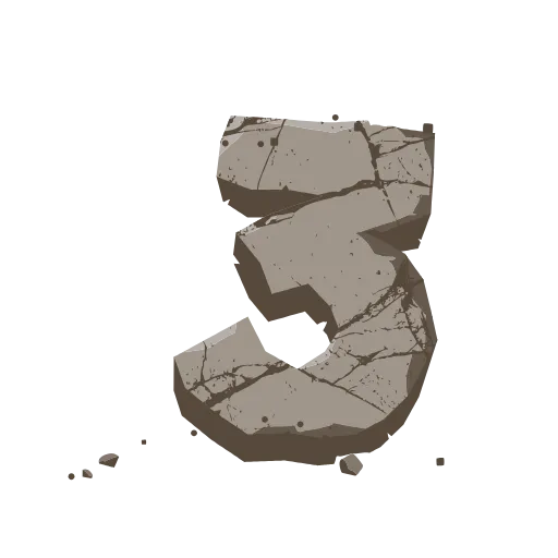 👏 Эмодзи «Stone Letters» для Telegram