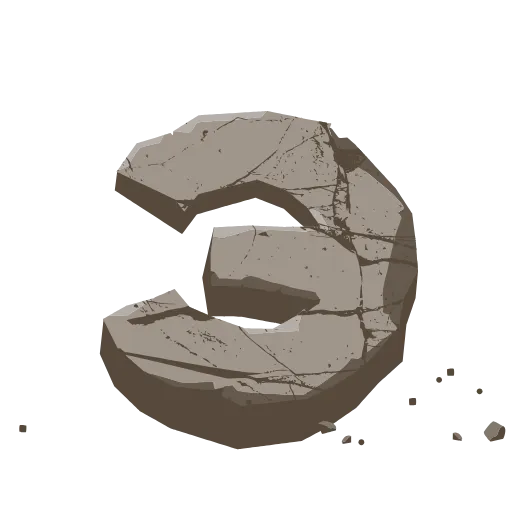 👏 Эмодзи «Stone Letters» для Telegram