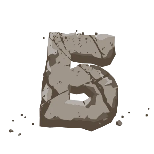 👏 Эмодзи «Stone Letters» для Telegram