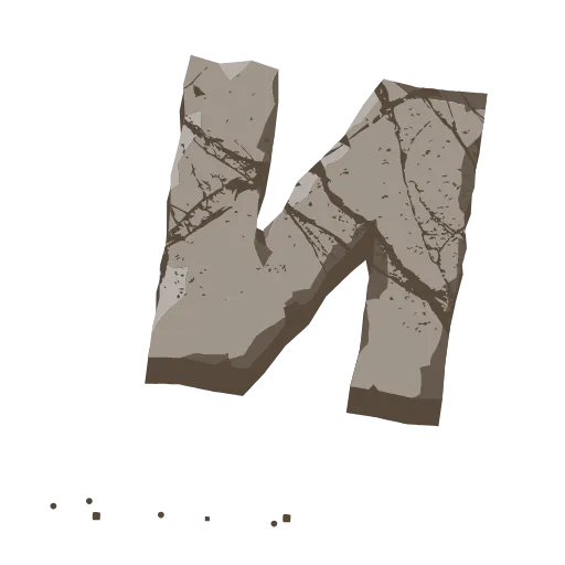 👏 Эмодзи «Stone Letters» для Telegram
