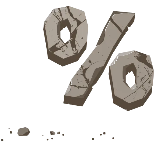 👏 Эмодзи «Stone Letters» для Telegram
