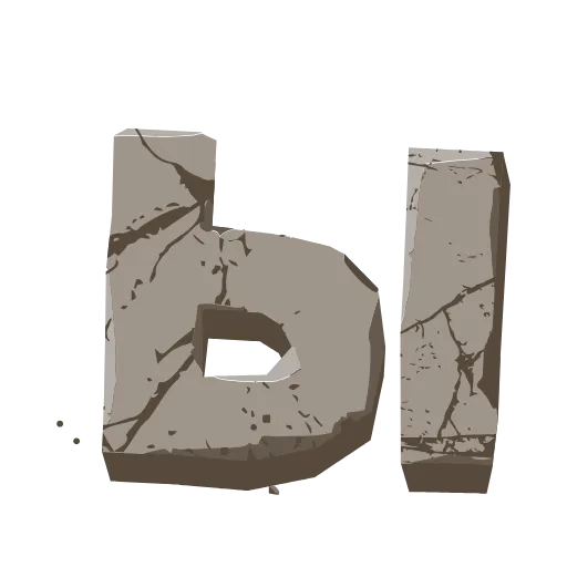 👏 Эмодзи «Stone Letters» для Telegram