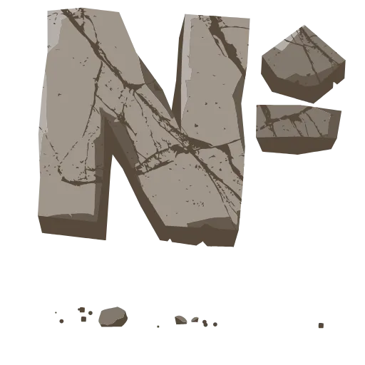 👏 Эмодзи «Stone Letters» для Telegram