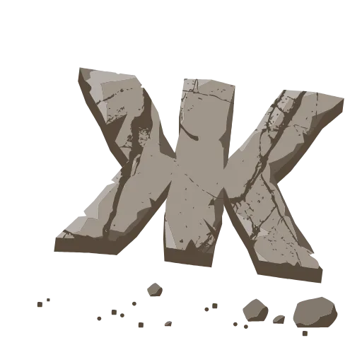 👏 Эмодзи «Stone Letters» для Telegram