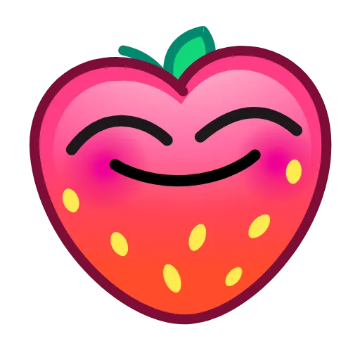 😊 Эмодзи «Strawberry Emoji» для Telegram