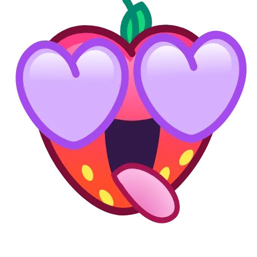 😍 Эмодзи «Strawberry Emoji» для Telegram
