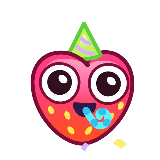 🥳 Эмодзи «Strawberry Emoji» для Telegram