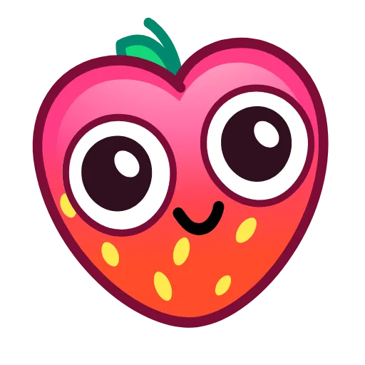 😘 Эмодзи «Strawberry Emoji» для Telegram