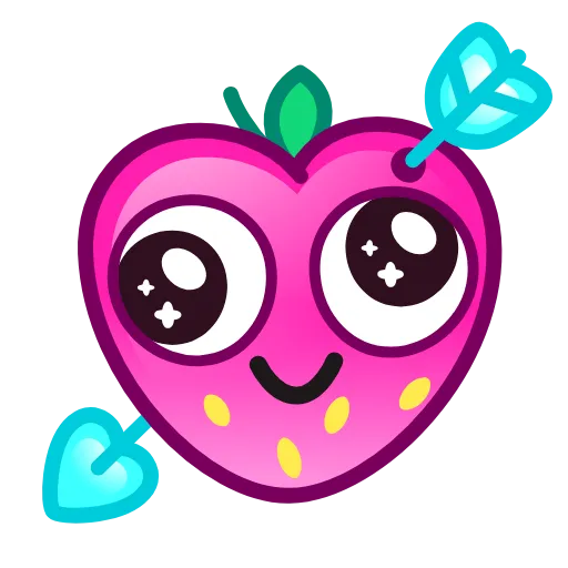 💘 Эмодзи «Strawberry Emoji» для Telegram