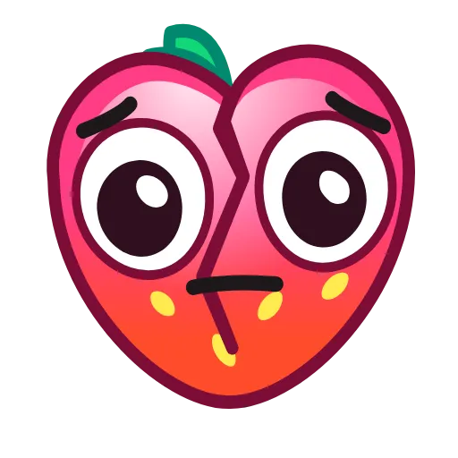 💔 Эмодзи «Strawberry Emoji» для Telegram