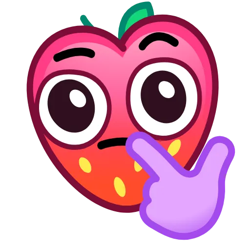 🤔 Эмодзи «Strawberry Emoji» для Telegram