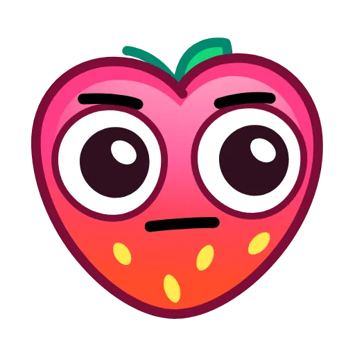 🙄 Эмодзи «Strawberry Emoji» для Telegram